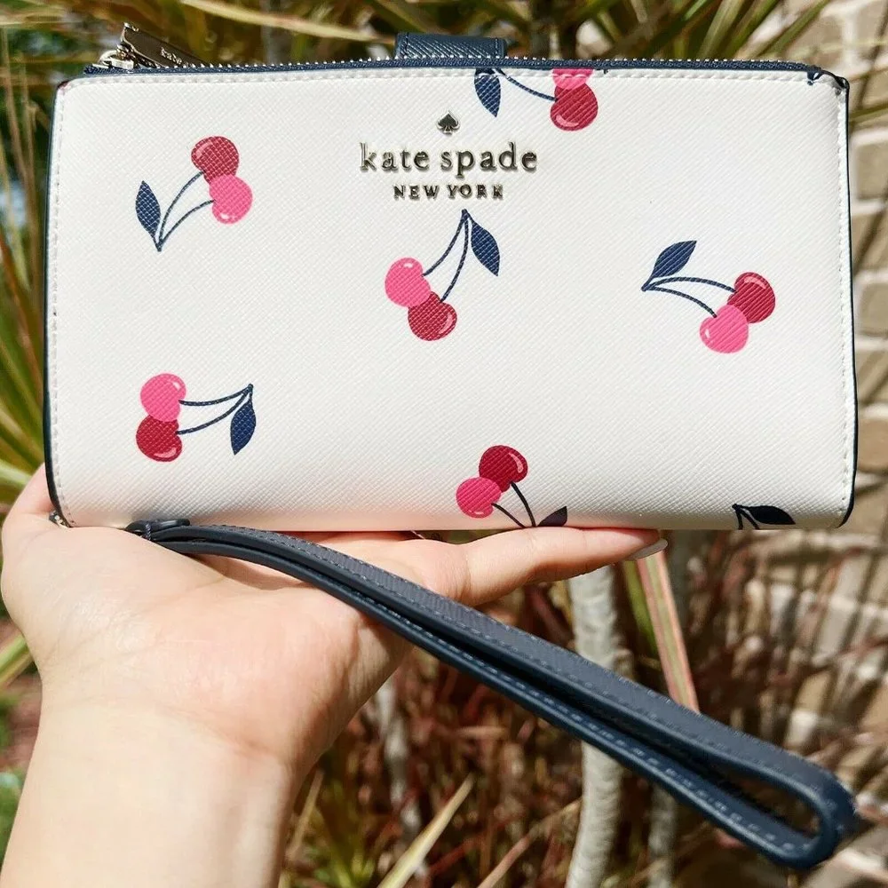 Kate Spade Phone Wallet Wristlet White Multi
